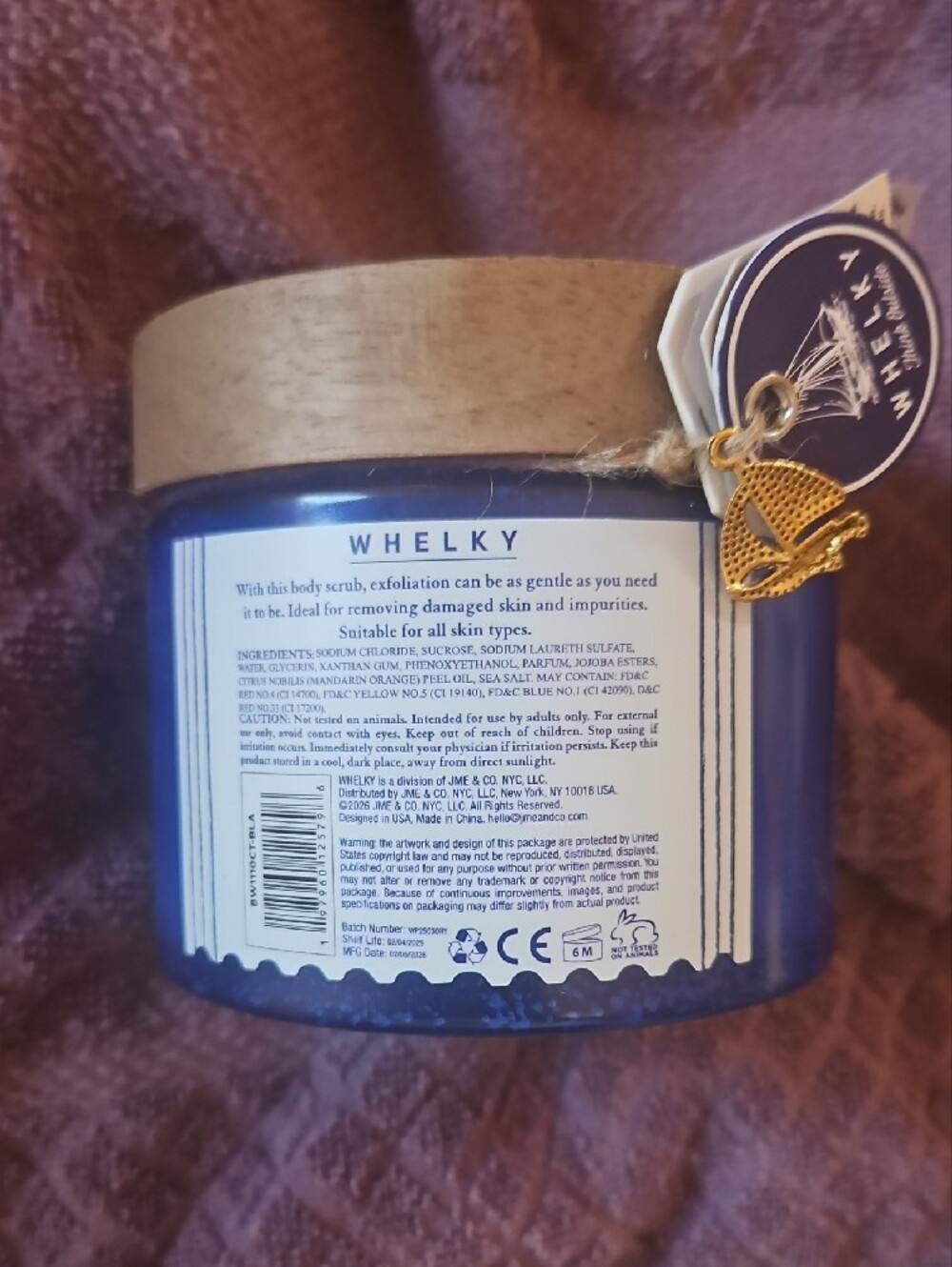 High Tide Citrus & Sea Salt Scented Body Scrub - Blue - Picture 2 of 6